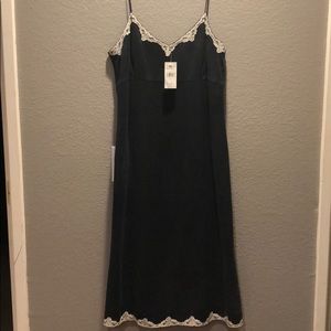 Black Banana Republic spaghetti strap dress.